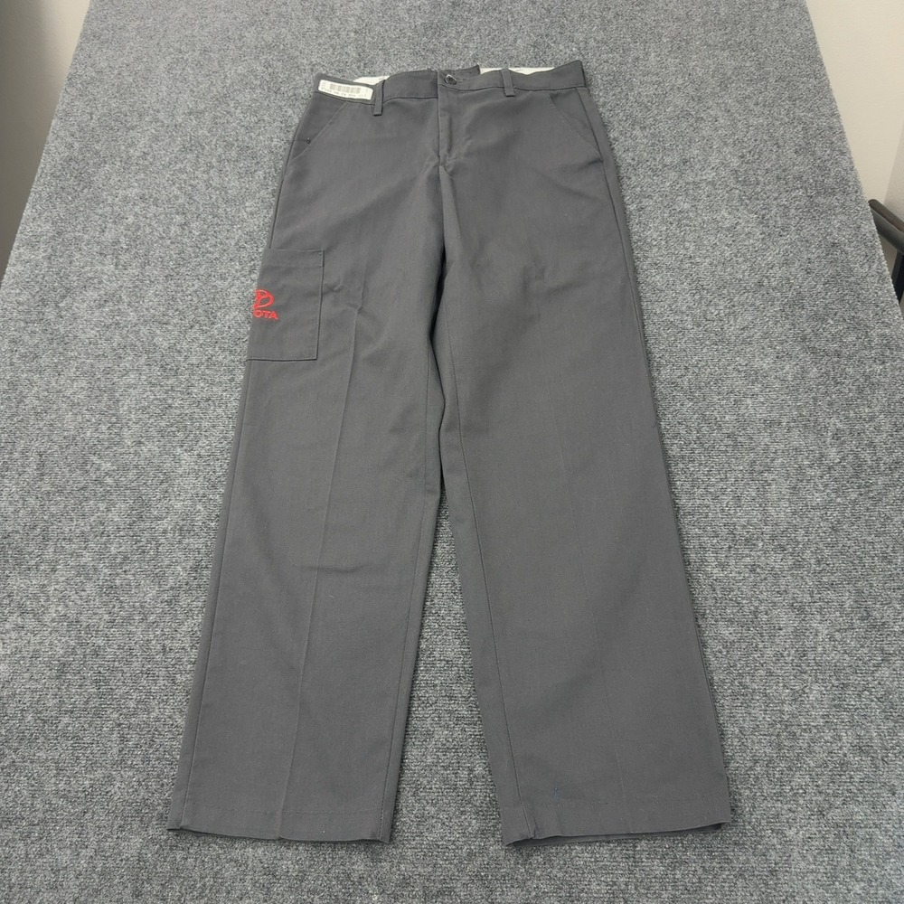 Toyota Red Kap Pants Mens 34x34 Grey Polyester Cotton Cargo Workwear Mechanic
